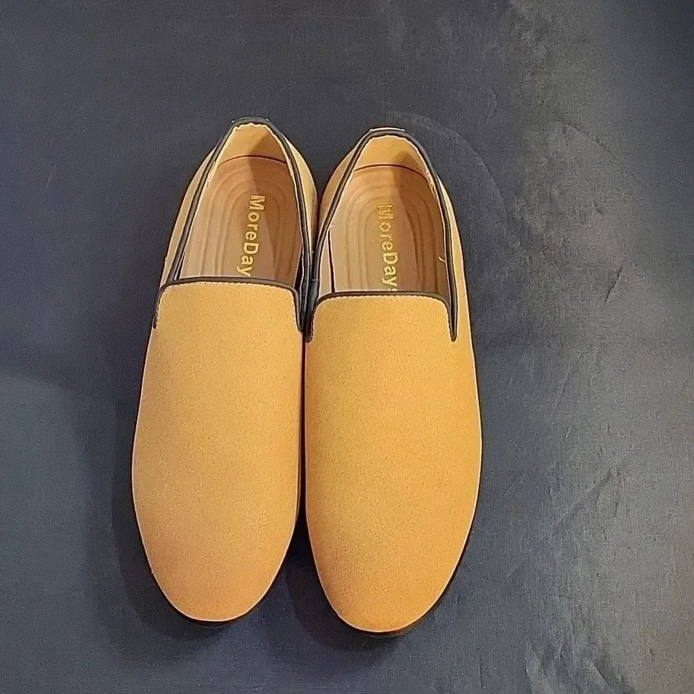 BRAND NEW MORE DAYS SUEDE ALMOND TOE SLIP-ON WOMEN